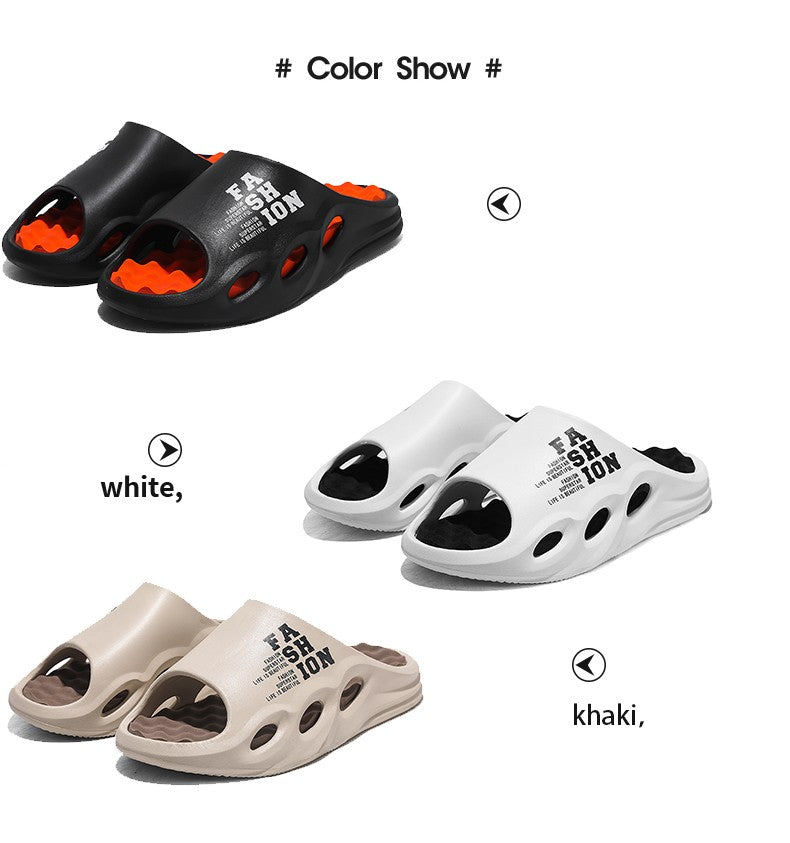 Men Fashion Massage Slippers Indoor/Outdoor Sandals Beach Flip Flop Thick Sole Male Slides Summer Non-Slip Men Shower Slippers