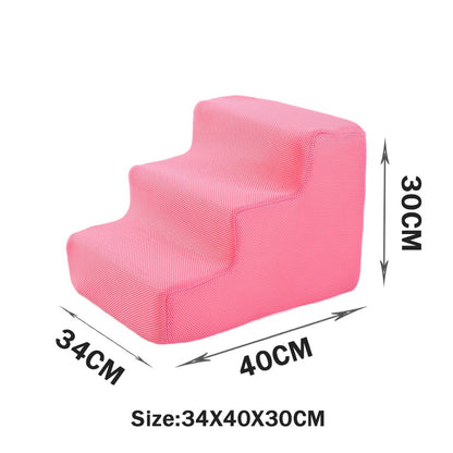 Escada para Cães 3 Degraus, Escada para Cachorro Pequeno, Gato, Filhote, Ramap para Cães, Antiderrapante, Removível