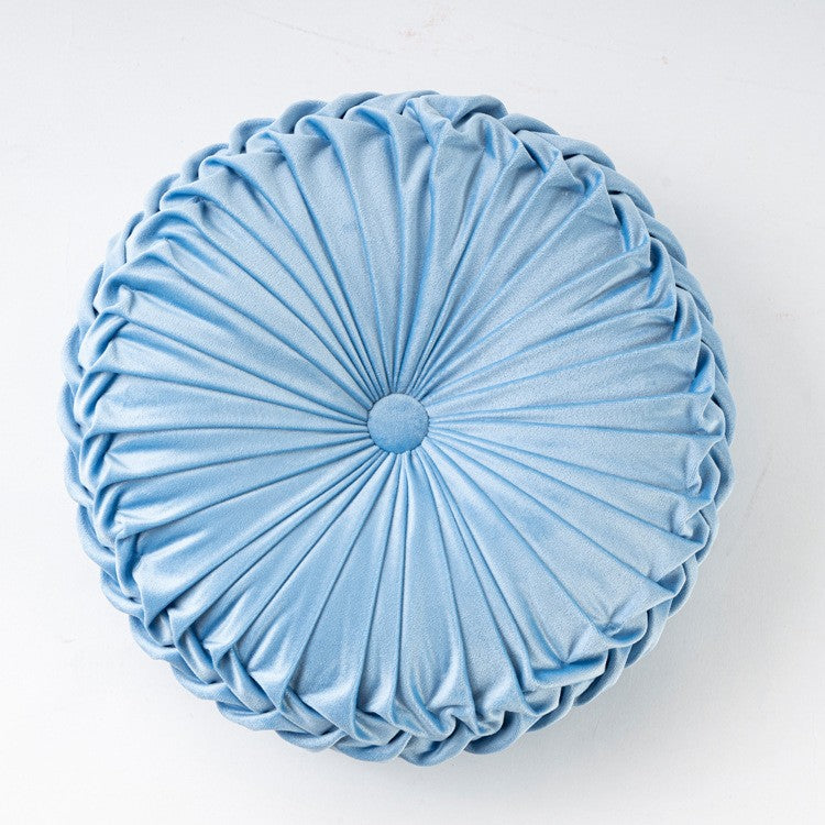 Velvet Pumpkin Pillow Backrest Lumbar Support Cushion Soft Round Solid Color Suitable for Sofa Bed Floor Office Chair