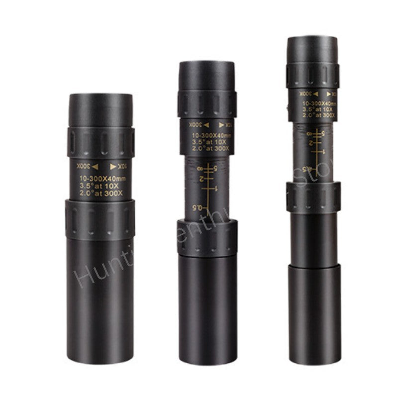 Telescópio monocular profissional com função de zoom 10-300X de alta definição e poderoso controle remoto binocular com prisma BAK4