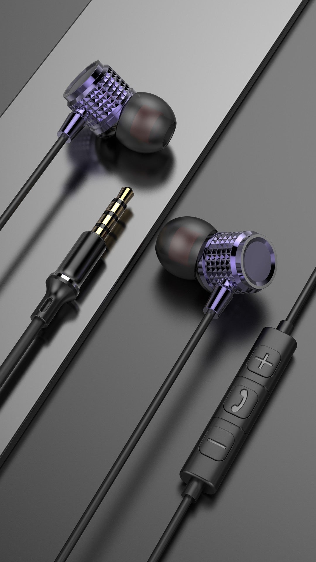 USB Type C Earbuds Metal Heavy Bass Earphones In Ear Noise Reduction 3.5mm Wired Headphones with Mic for Samsung Galaxy iPhone