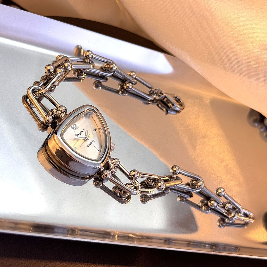 Ladies' Fashionable Trendy U-Shaped Quartz Watch with New Polygonal Alloy Case Must-Have Accessory for Trendy Outfits