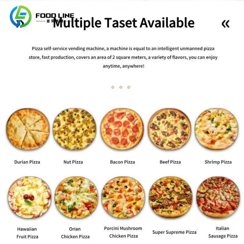 Outdoor Fully Automatic Factory Smart Touch Screen Pizza Vending Machine Wholesalers