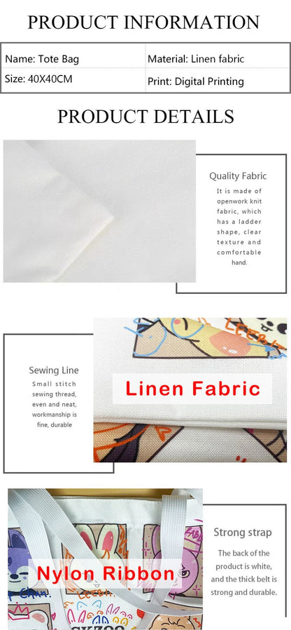 Creative Personalized Tote Bag Colorful Geometric Fish Pattern Printing Handbag Fashion Unisex Practical Casual Travel Package