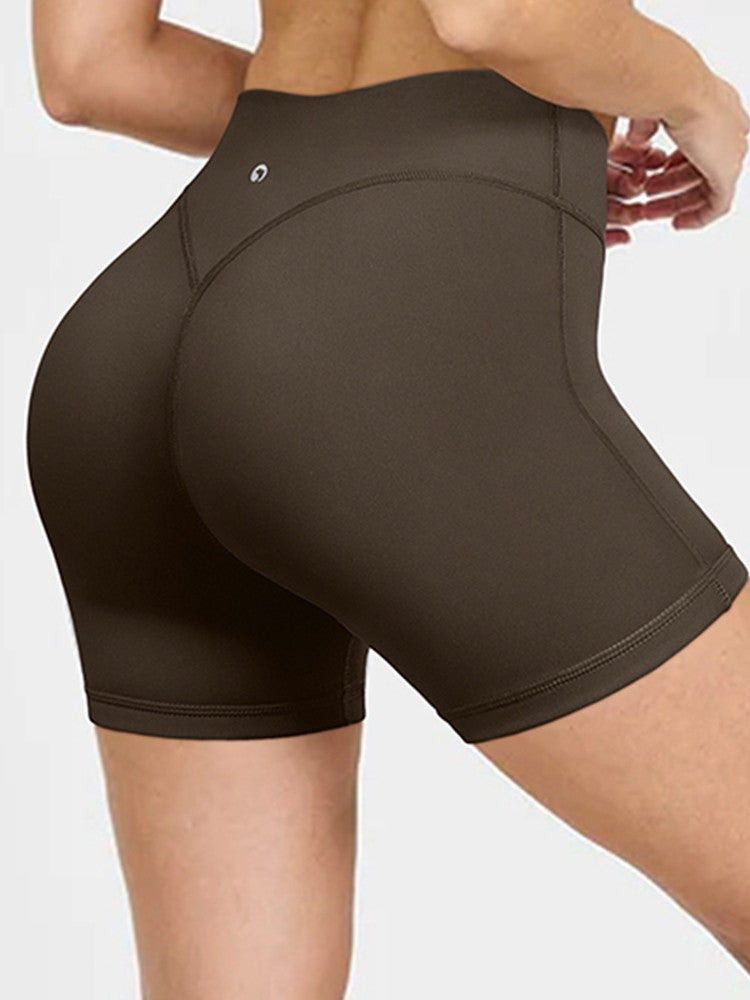 Summer Women's High-Waist Breathable Yoga Shorts High Elastic Running Tights Leggings Cycling Workout Gym Sports Shorts