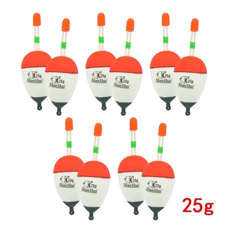 2/10pcs EVA Luminoso Pesca Noite Flutuante Luz Vara Espuma Plástica Bobber Mar Pesca em Rocha Chumbadas Flutuadores Acessórios de Pesca