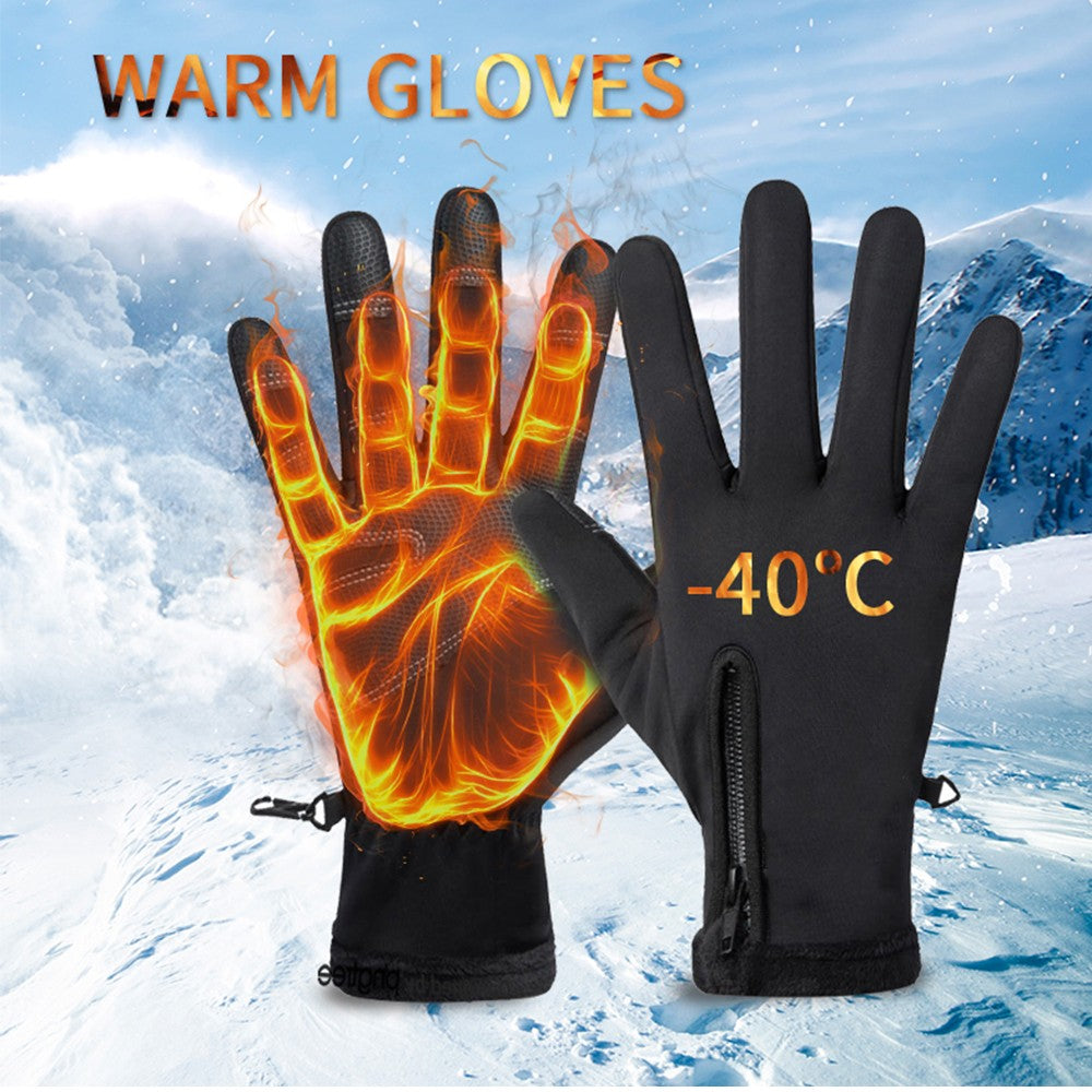 Luvas de Motocicleta de Inverno Térmicas Forradas com Lã Luvas Militares de Dedo Completo à Prova de Frio Inverno Impermeáveis para Pilotagem