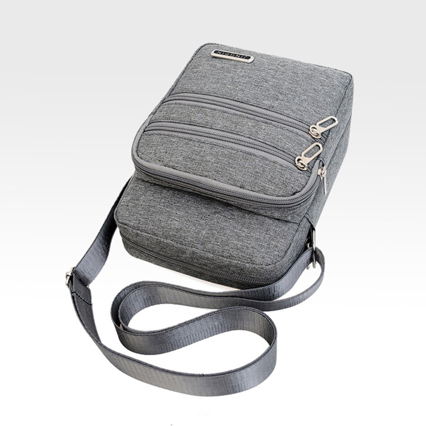 Men's Shoulder Bag Business Leisure Large Capacity Portable Handbag Zipper Multi Layer Waterproof Summer Male's Crossbody Bags