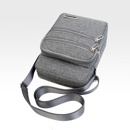 Men's Shoulder Bag Business Leisure Large Capacity Portable Handbag Zipper Multi Layer Waterproof Summer Male's Crossbody Bags