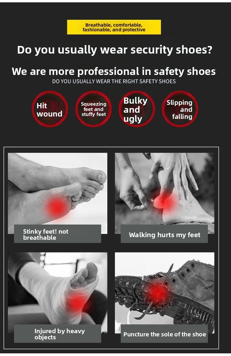 High Quality Safety Shoes for Men Woman Autumn Winter Thickened Warm Boots Woman Sneakers Anti-smashing Steel Toe Cap Puncture