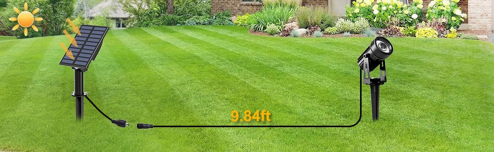 Solar Powered Spotlight IP65 Solar LED Light Outdoor Landscape Yard Garden Tree Separately Lamp Aluminum Anti Rust Solar Lamp