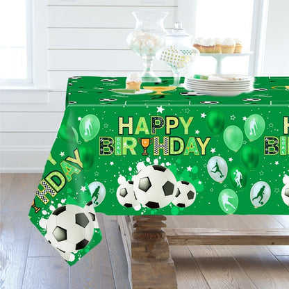 Football Theme Tablecloths Football Birthday Party Decorations Football Rectangular Plastic Table Cover for Game Day Parties