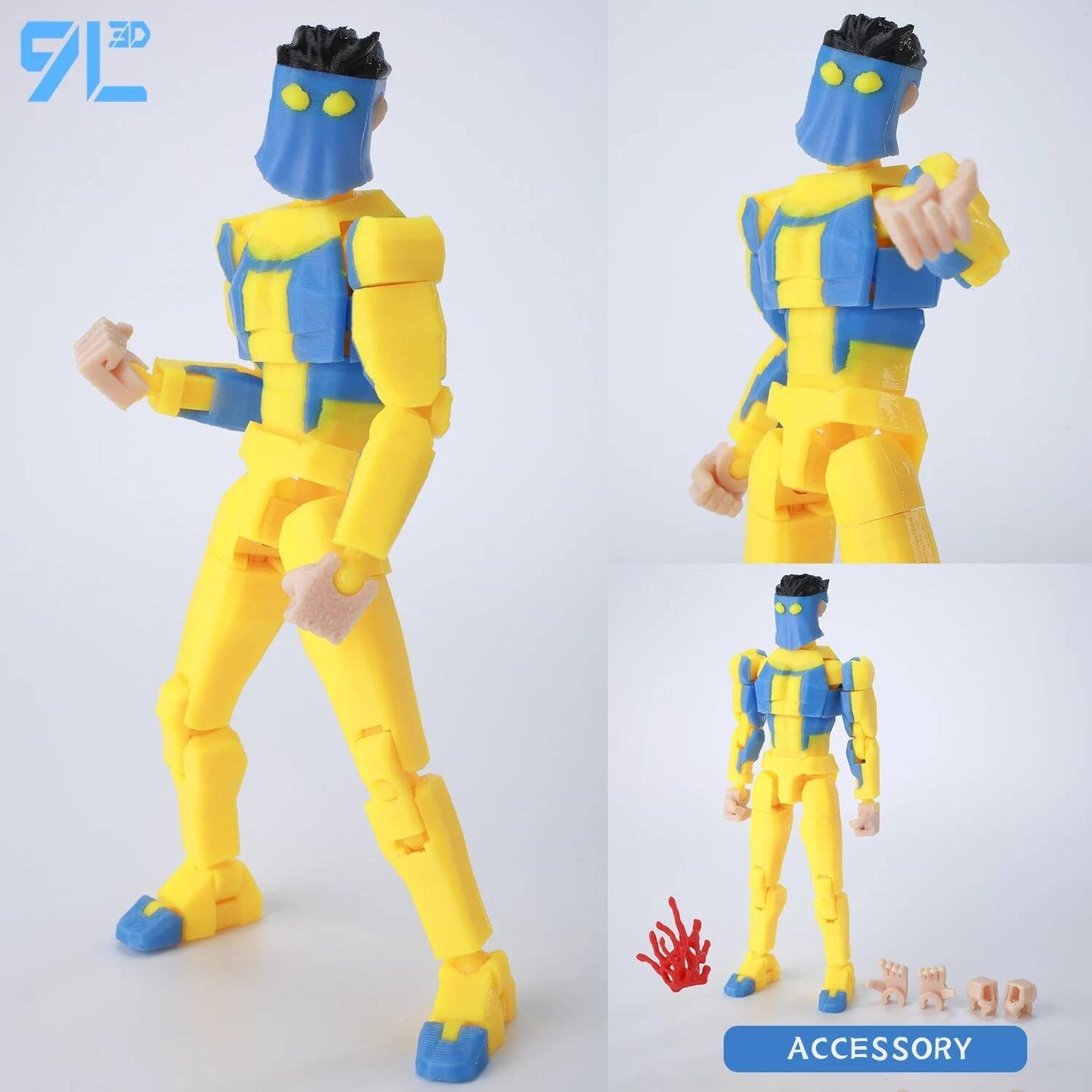 9L3D Sortudo 13 Invencível Menino Conquistador? Boneco de Ação Omni Impresso em 3D Modelo de Anime Articulado Colecionável Brinquedo Presente Fã