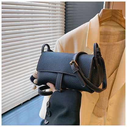 New Retro Pillow Bag Simple Solid Color Versatile Personality Single Shoulder Crossbody Bag Fashionable Niche Women's Bag