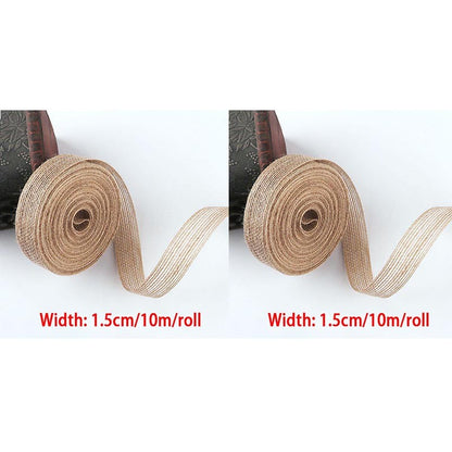 10M 15-50mm Ribbon for Bows Gift Ribbon Natural Jute Christmas Ribbon Roll DIY Vintage Wedding Apparel Sewing Supplies Ribbons