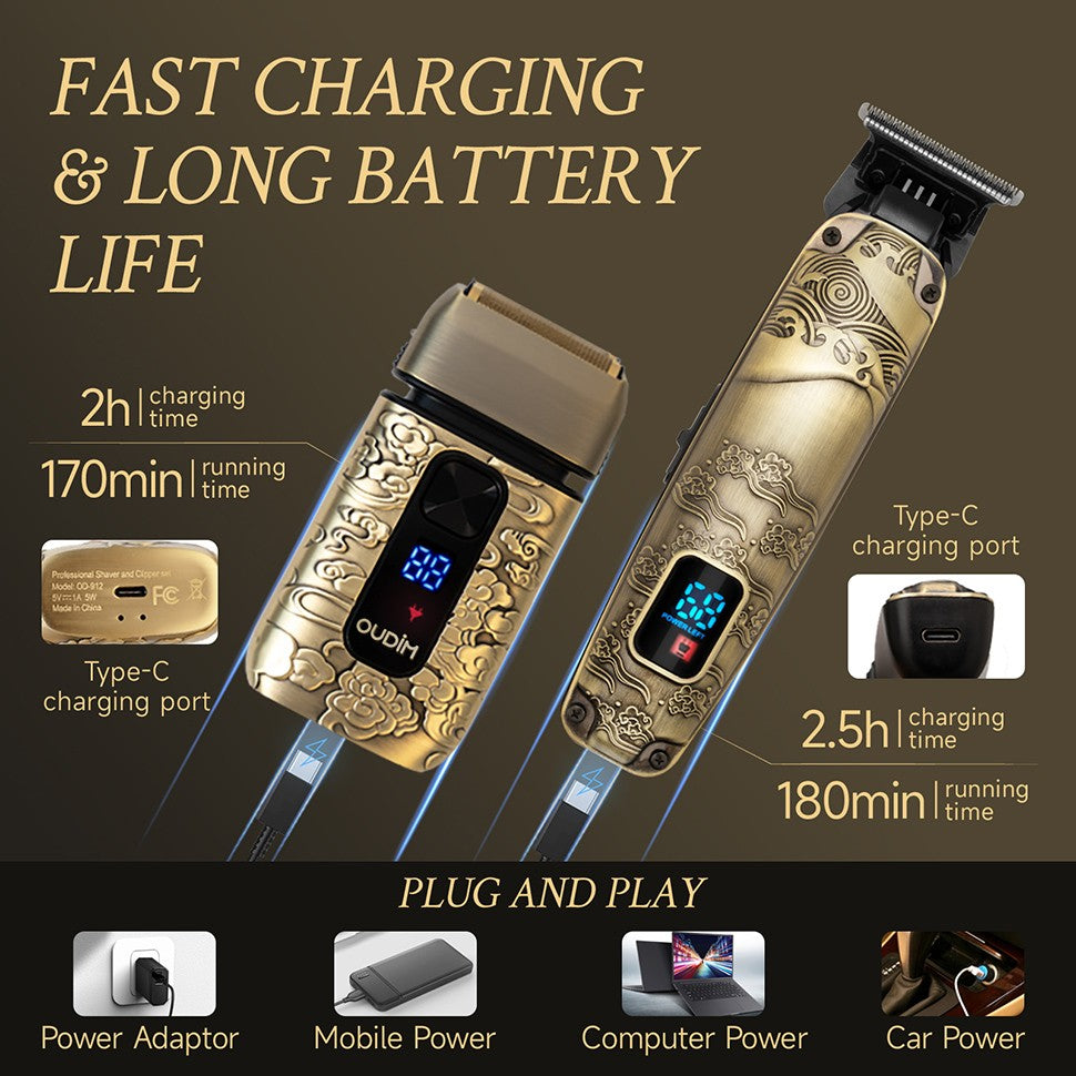 Foil Shavers for Men with Head Shaving, Hair Beard Trimmer, Face Mustache Grooming Kit, Bald Head Shavers  and  and Haircutting