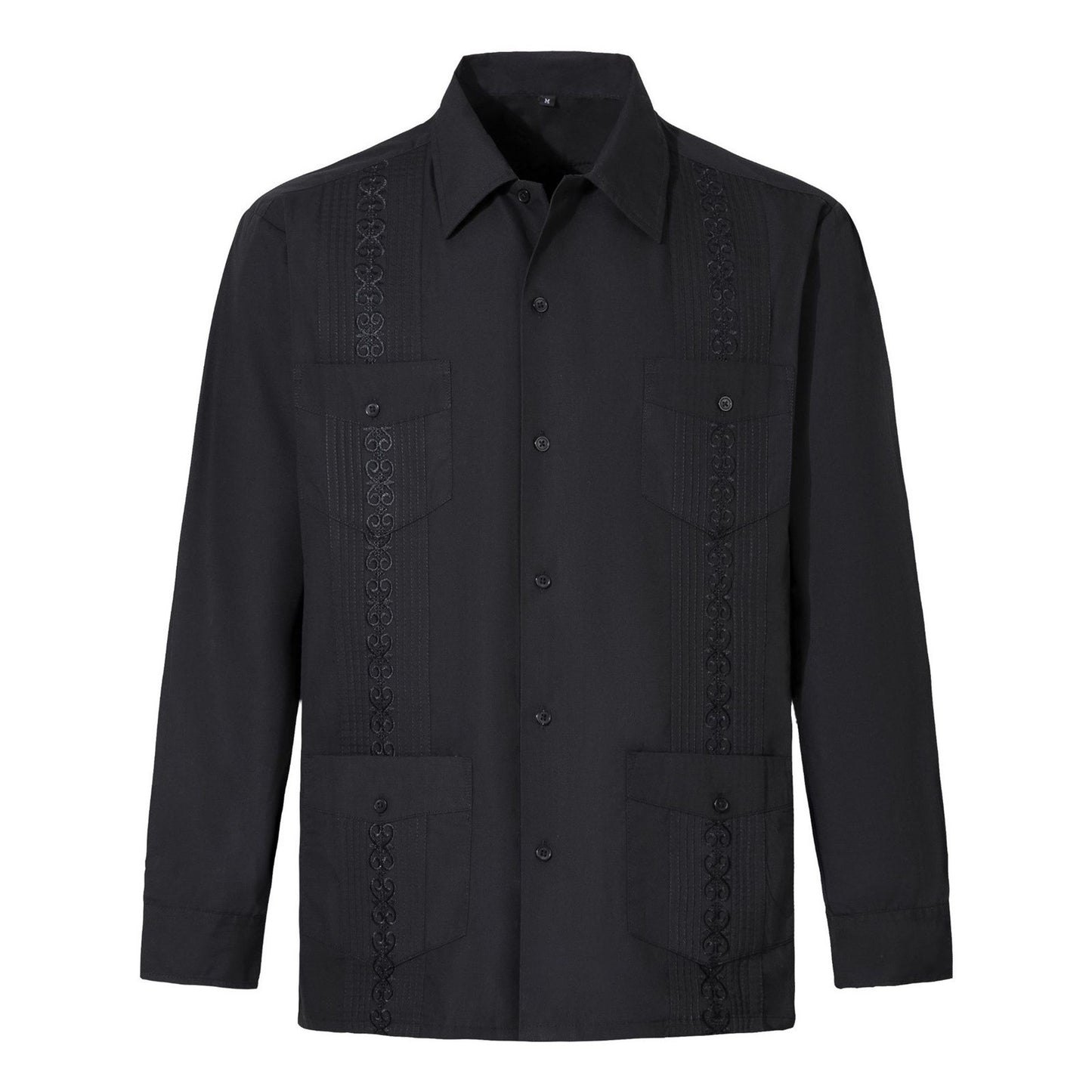 Hawaiian Shirts Men Advanced Breathable Trendy Men'S Guayabera Long Sleeve Button Up Cuban Beach Casual Embroidered Dress ????