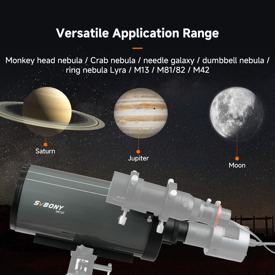 Svbony MK90/MK105/MK127 Telescópio MaK Portátil, Design "Grab-and-Go" para Observação Lunar, Planetária e de Nebulosas, Maksutov Cassegrain