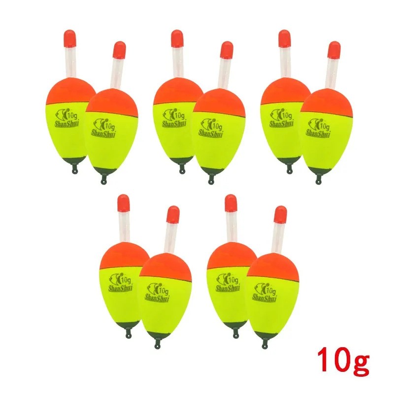 2/10pcs EVA Luminoso Pesca Noite Flutuante Luz Vara Espuma Plástica Bobber Mar Pesca em Rocha Chumbadas Flutuadores Acessórios de Pesca