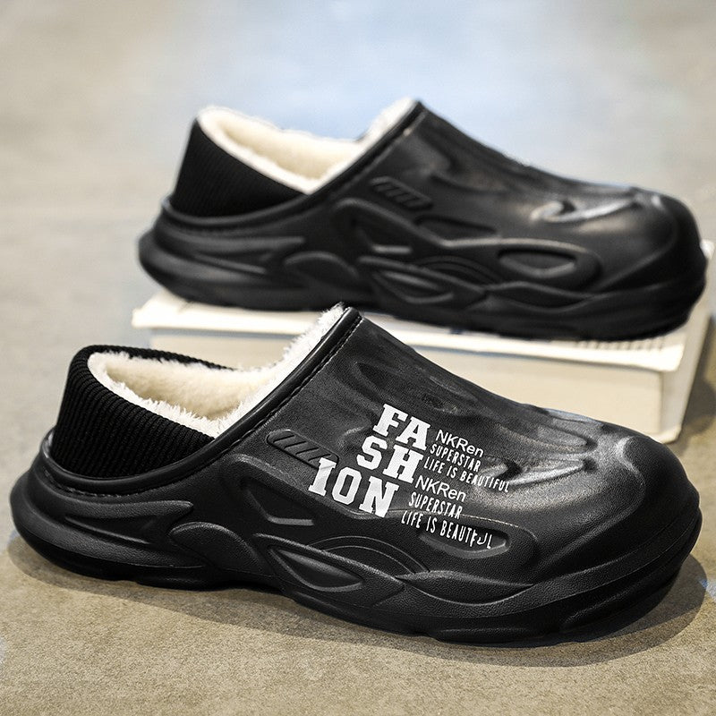 Winter Warm Sandals Women&Men Shoes Indoor Outdoor Slides Cotton Pantoffels Casual Clogs Fur Easy On Off House Floor Slippers