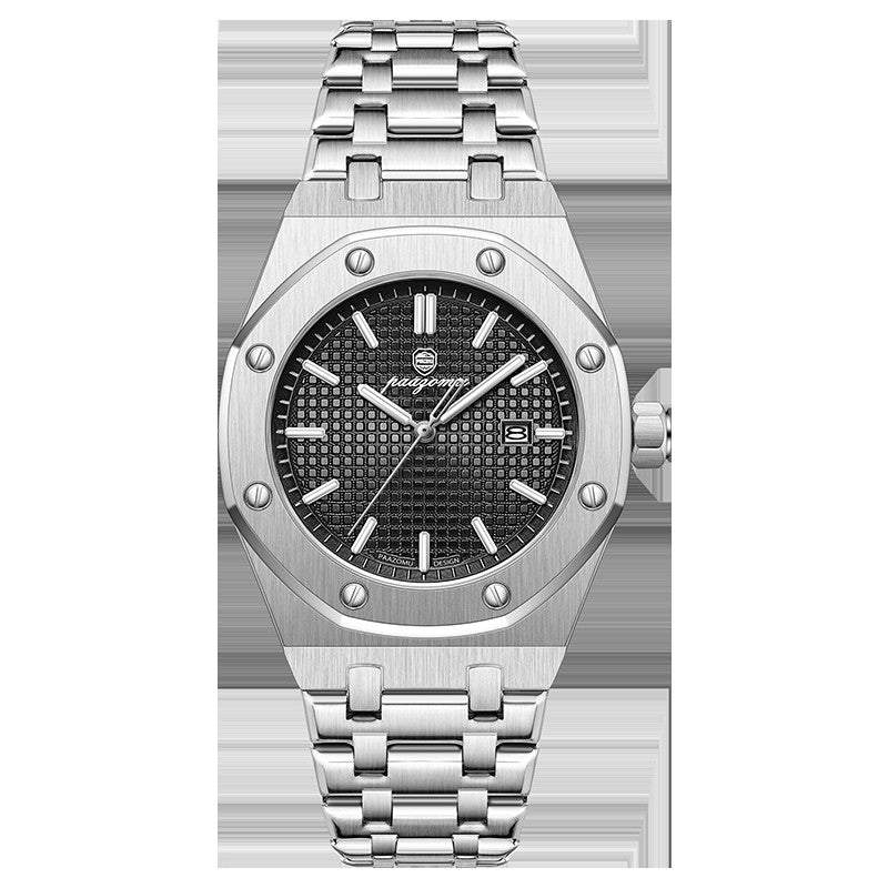 PAAZOMU Luxury Business Man Wristwatch Waterproof Luminous Date Men Watch Stainless Steel Fashion Quartz Watches For Men Reloj