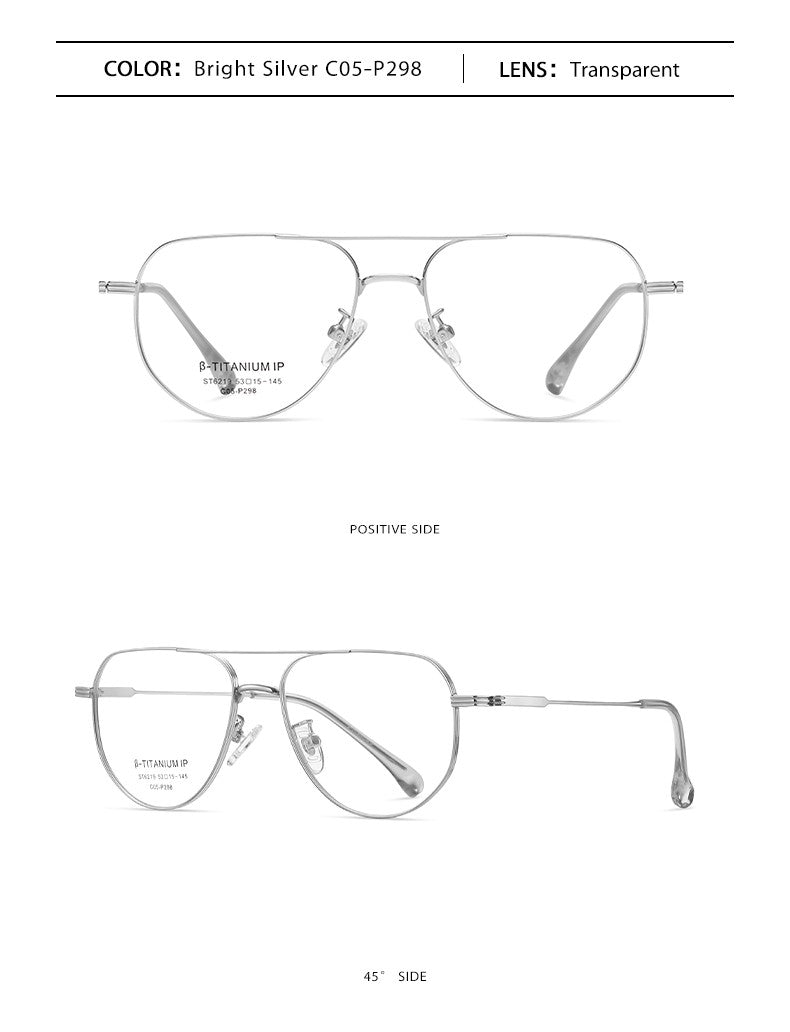 Pure Titanium Reading Glasses Women Prescription Optical Lenses Myopia Eyewear Men Blue Light Blocking Computer Eyeglasses Frame