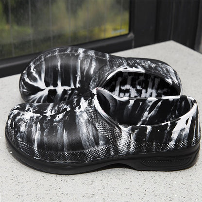 High Quality Chef Shoes Non-slip Waterproof Oil-Proof Kitchen Cook Flat Working Shoes Hotel Restaurant Clogs Men Slippers Flat