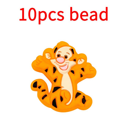 10pcs Mickey Minnie Silicone Pacifier Clips Food Grade Teethers For Baby DIY Baby Soother Nursing Pacifier Chain Accessories