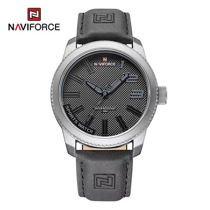 NAVIFORCE Popular Male Wristwatch Military Sports Shockproof Waterproof Leather Watch Men Fashion Casual Clock Relogio Masculino