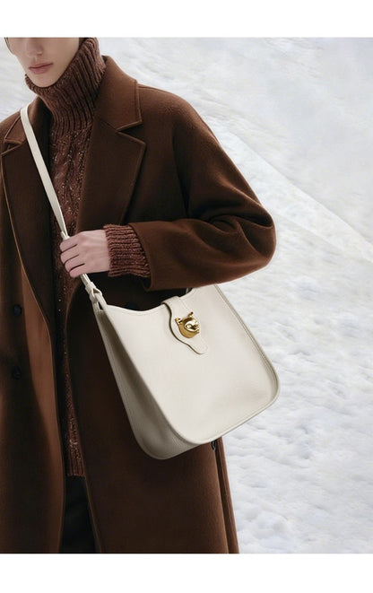 BAFELLI New Women's Natural Cattle Leather Bucket Bag - Versatile & Chic Shoulder & Crossbody