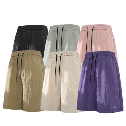 Men's Summer Embroidery Shorts Fashion Shorts Jogging Breathable Short Pants Male Shorts Casual Pants Simple Baggy Sports Shorts