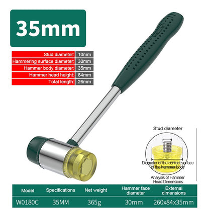 WYNN'S Double-Faced Soft Hammer Mallet Rubber Hammer for Home Flooring Decoration Installation Hand Tool Jewelry Craft DIY Work