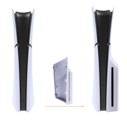 Premium Hard White Panels ABS One Parts Shell Case Replacement Side Disc Plate for PS5 Slim Disc Digital Shell Case