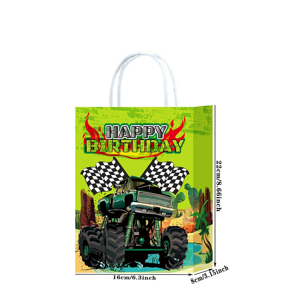 5/10/20/30/40/50pcs Monster Truck Party Favors Racing Truck Party Gift Bag Drawstring Backpacks Truck Birthday Party Decorations