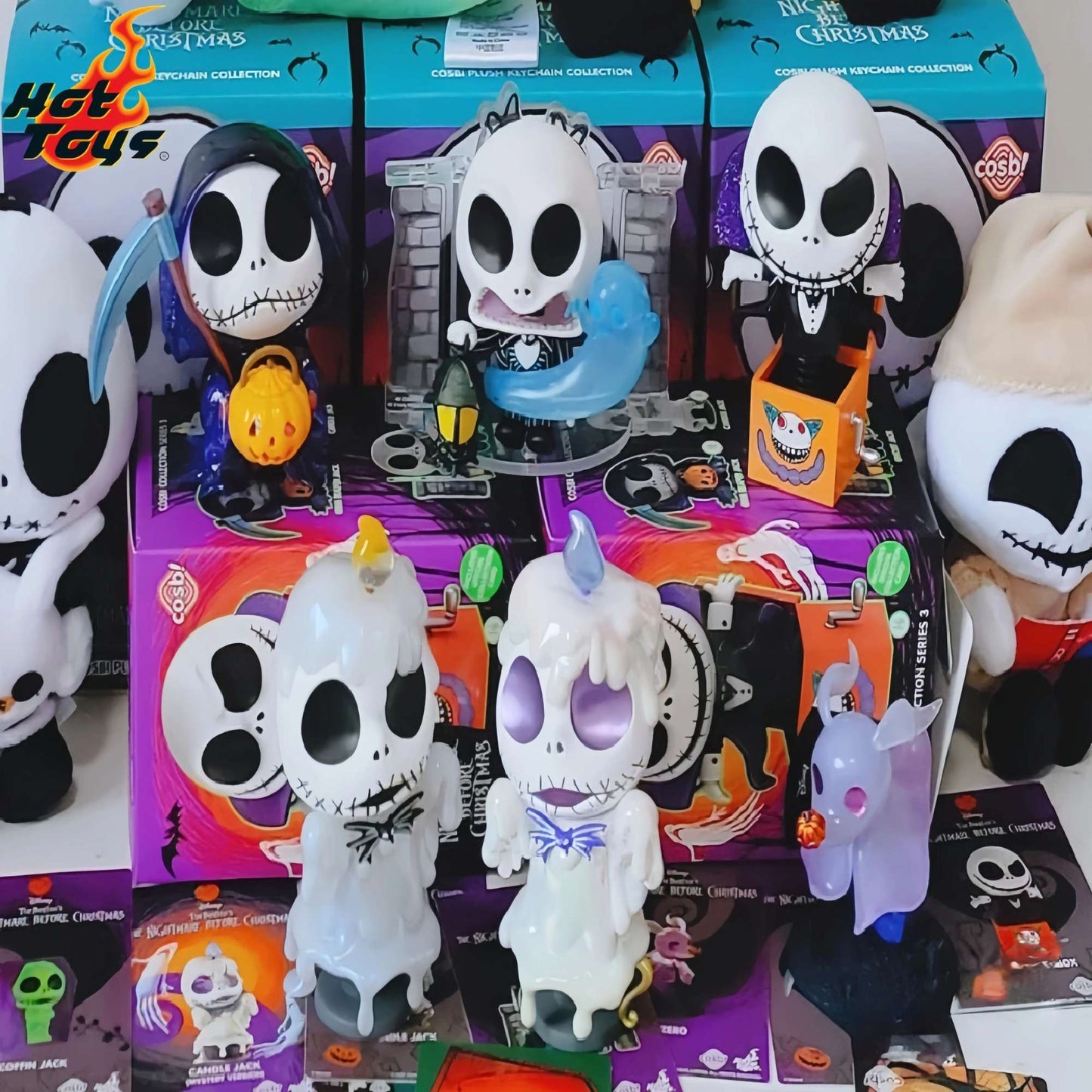 Em estoque O Pesadelo Antes do Natal Versão Q Jack Skellington Rei Abóbora Mini Bonecos de Ação Fofos Brinquedo Gótico de Halloween