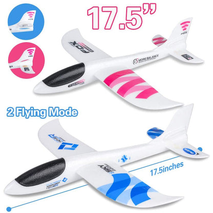 Avião de espuma grande de 36cm x 48cm, planador de avião de arremesso manual, aviões de bolha EPP inerciais, brinquedos de lançamento ao ar livre para crianças e meninos de presente
