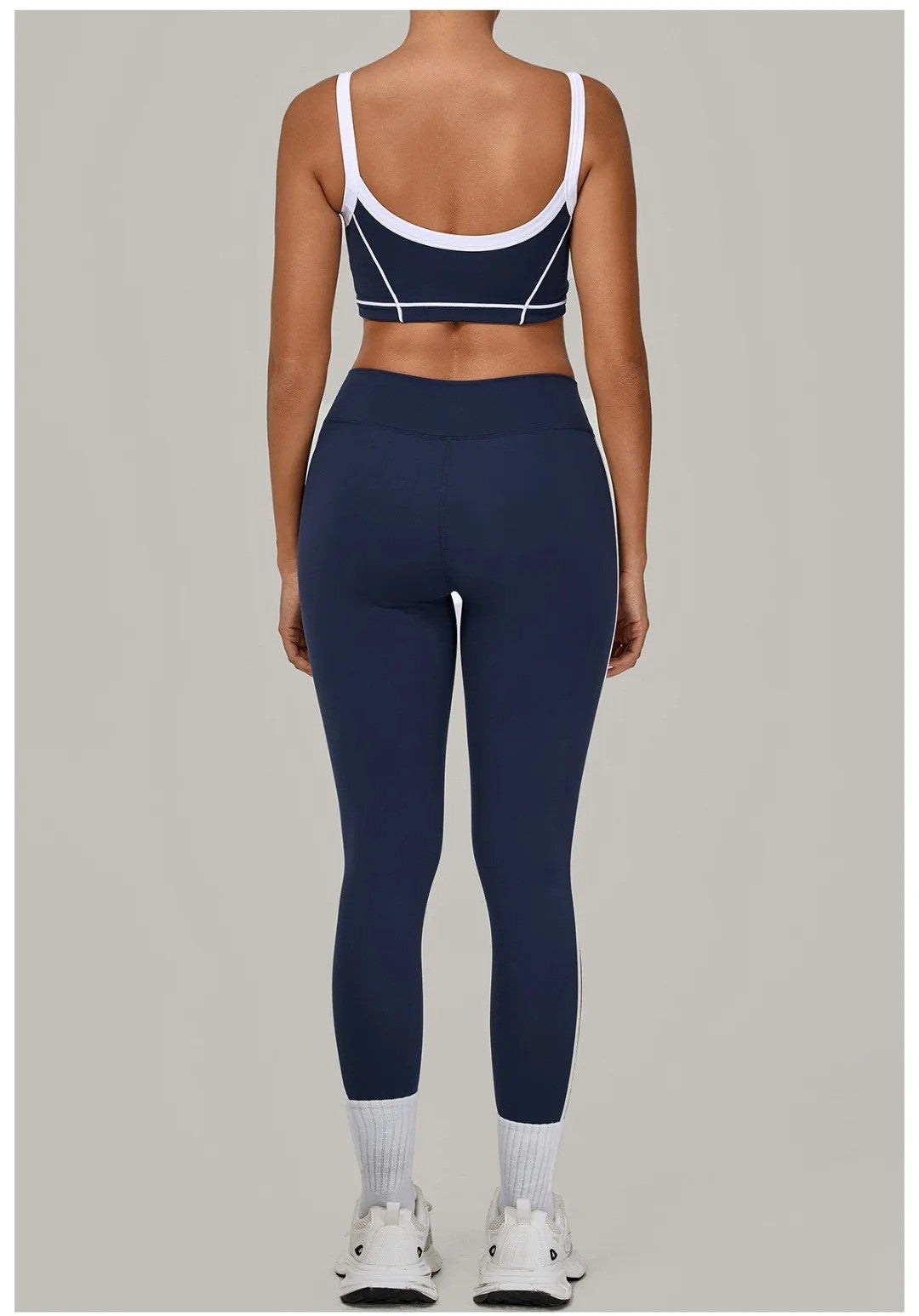 Yoga Suit Sports Fitness High Waist Peach Hip Tight Removable Padding Sports Bra Outfit Running Workout Clothes Gym Leggings Set