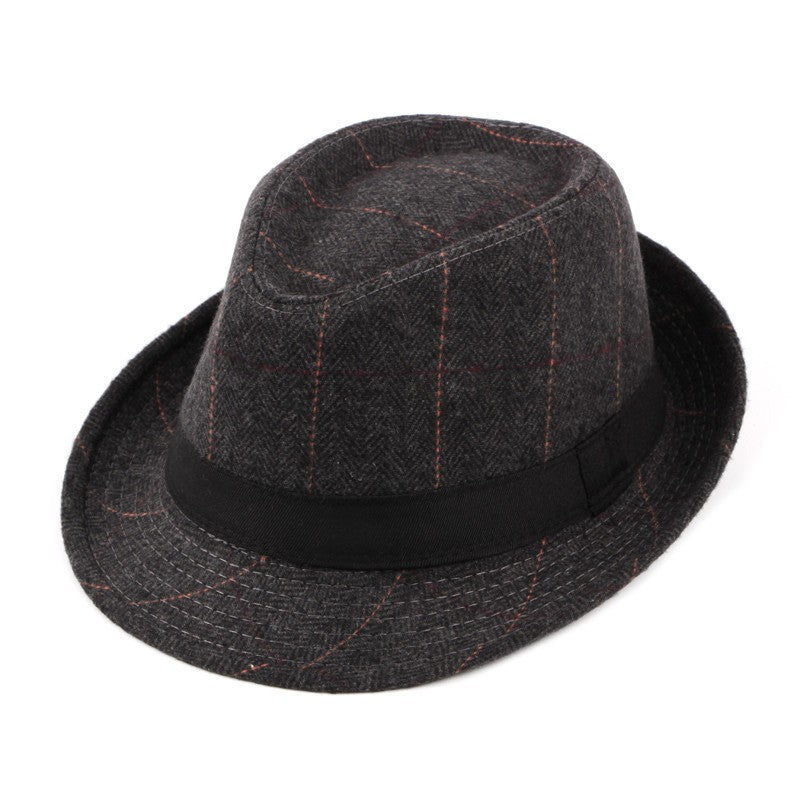 Chapéu de Lã para Casamento Primavera Verão para Homens de Meia-Idade, Casal, Moda Outono Inverno, Festa Xadrez, Design de Luxo, Chapéu Jazz Fedora para Mulheres