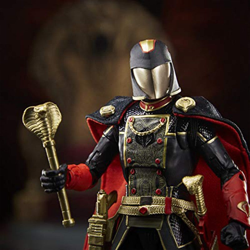 Boneco Articulado G.I. Joe Classified Series Snake Supreme Cobra Commander de 15 cm com Vários Acessórios Colecionáveis