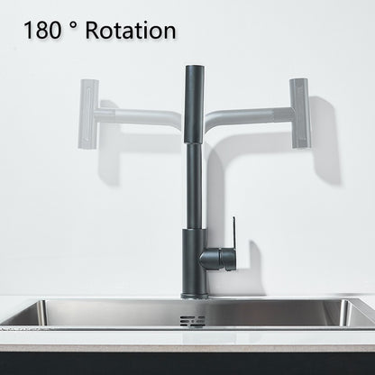 Torneira de Cozinha Flexível Extensível Quente Chuva Fria Misturador Torneira 360° Torneiras para Pia de Cozinha Instalação de Deck