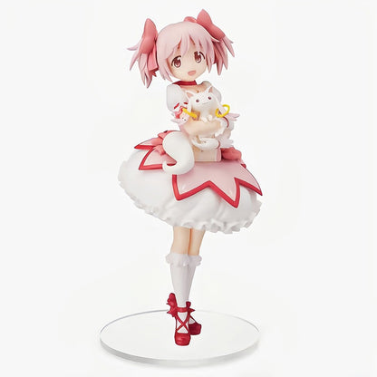 Puella Magi Madoka Magica Kaname Madoka Modelos de Personagens de Anime Estatuetas Enfeites de Mesa Requintada Coleção de Brinquedos Presentes Otaku