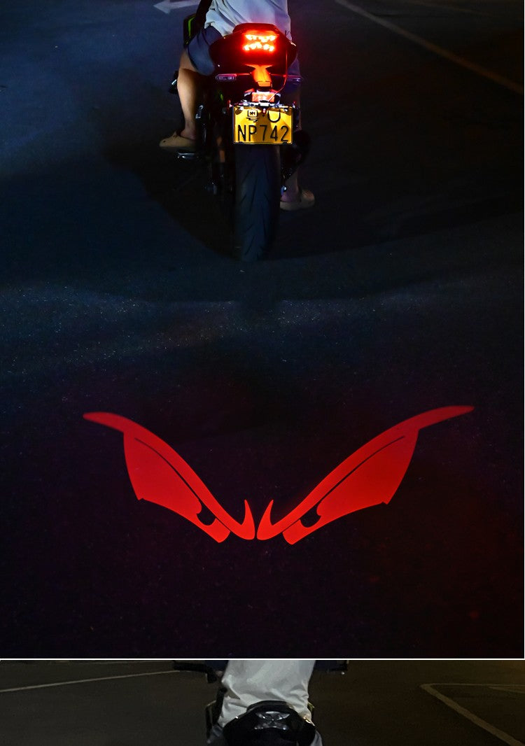 Luzes de Projeção Traseira de LED para Motocicleta Olho de Diabo Luzes de Chão para Veículos Elétricos Luzes Ambiente de LED Luz de Aviso de Alto Brilho