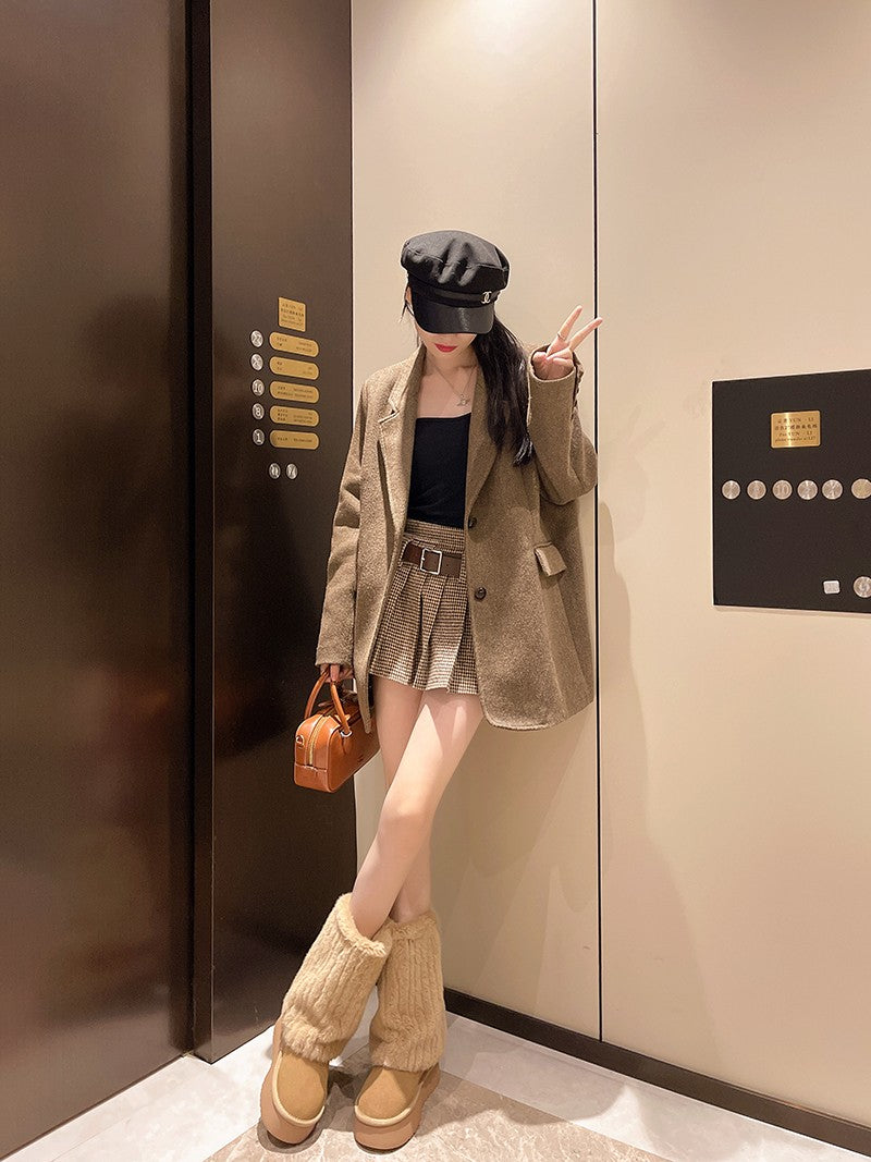 Women's Winter Snow Boots Outdoor Luxury Furry Faux Fox Fur Boots Woman Plush Warm Platform Shoes New Fashion Bottes Big Size