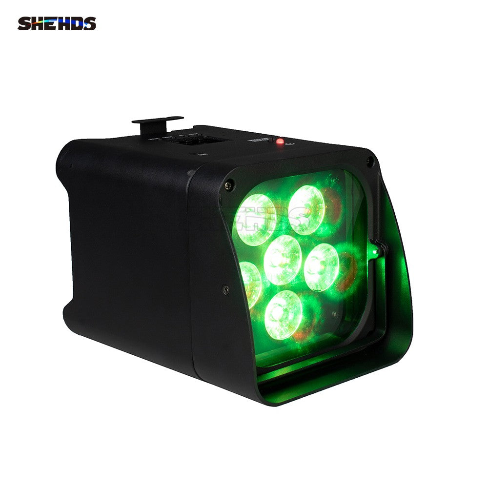 SHEHDS 4Pcs/6pcs/8pcs Wireless Remote Control Wifi APP Smart LED Par 6x18W 6in1 RGBAW+UV Battery lamp For DJ Disco