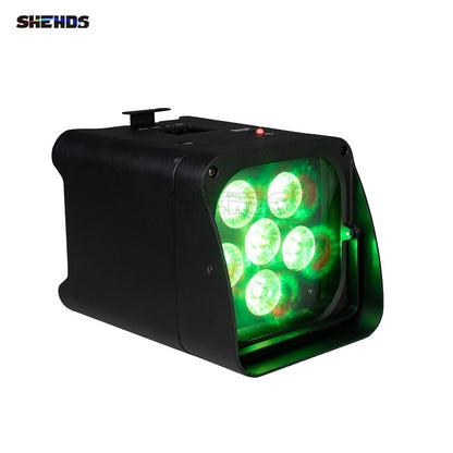 SHEHDS 4Pcs/6pcs/8pcs Wireless Remote Control Wifi APP Smart LED Par 6x18W 6in1 RGBAW+UV Battery lamp For DJ Disco