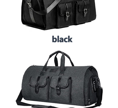 2025 New Men Waterproof Weekend Travel Work Large Capacity Multifunctional Hand Luggage Storage Two-in-One Convertible Suit Bag