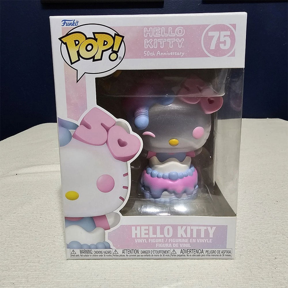 Funko Pop Hello Kitty 50th Action Figures Model Toys Anime Figureine Statue Doll Cartoon Collectible Vinyl Figure Souvenir Gifts