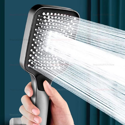 Adjustable Shower Head 3 Mode Rainfall Shower Large Flow Showerhead High Pressure Water Saving Shower Mixer Bathroom Accessories