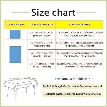 Christmas White Snowflake Waterproof Tablecloth Table Decor Winter Holiday Kitchen Dining Tablecloth Christmas Decorations