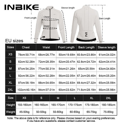 INBIKE Women's Thermal Cycling Jacket Winter Warm Fleece Bicycle Riding Sportswear Windproof Long Sleeve Reflective Outdoor Wear